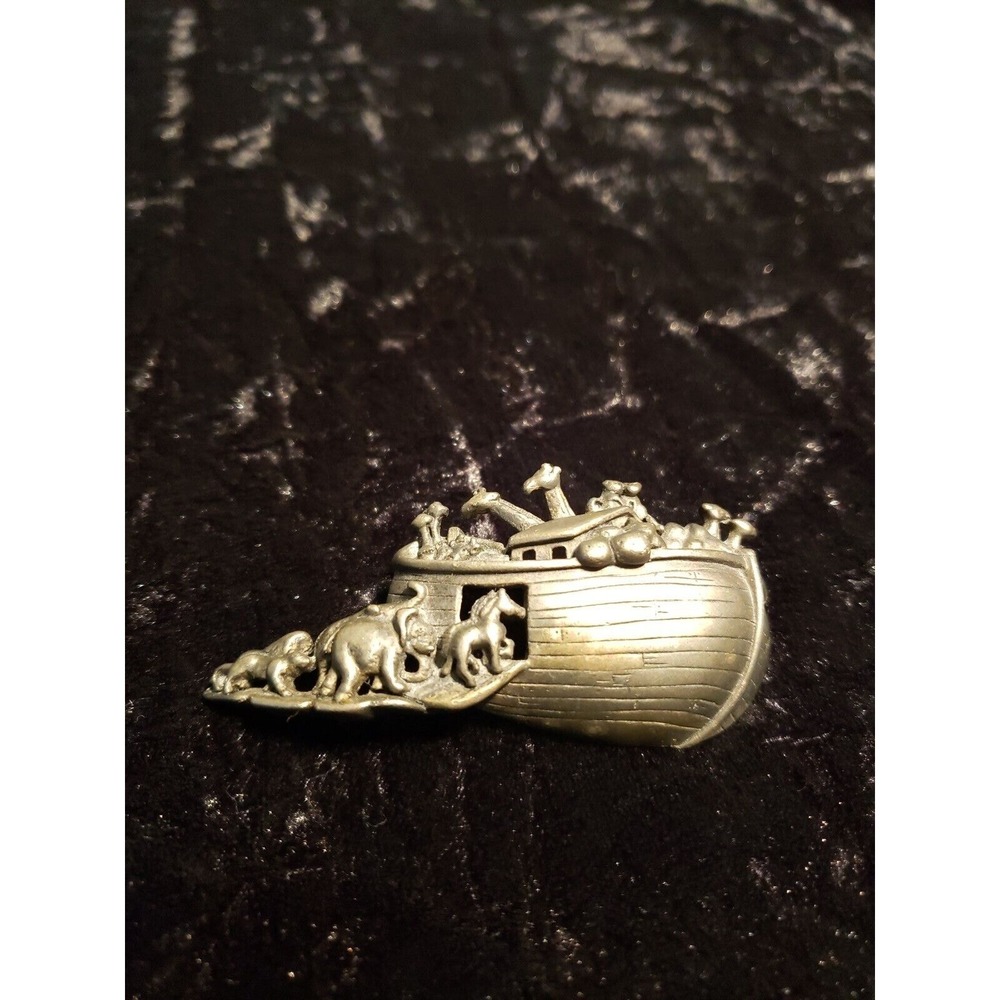 AJC Noahs Ark Boat Brooch Womens Jewelry Costume Casual Animals‎ Church Story